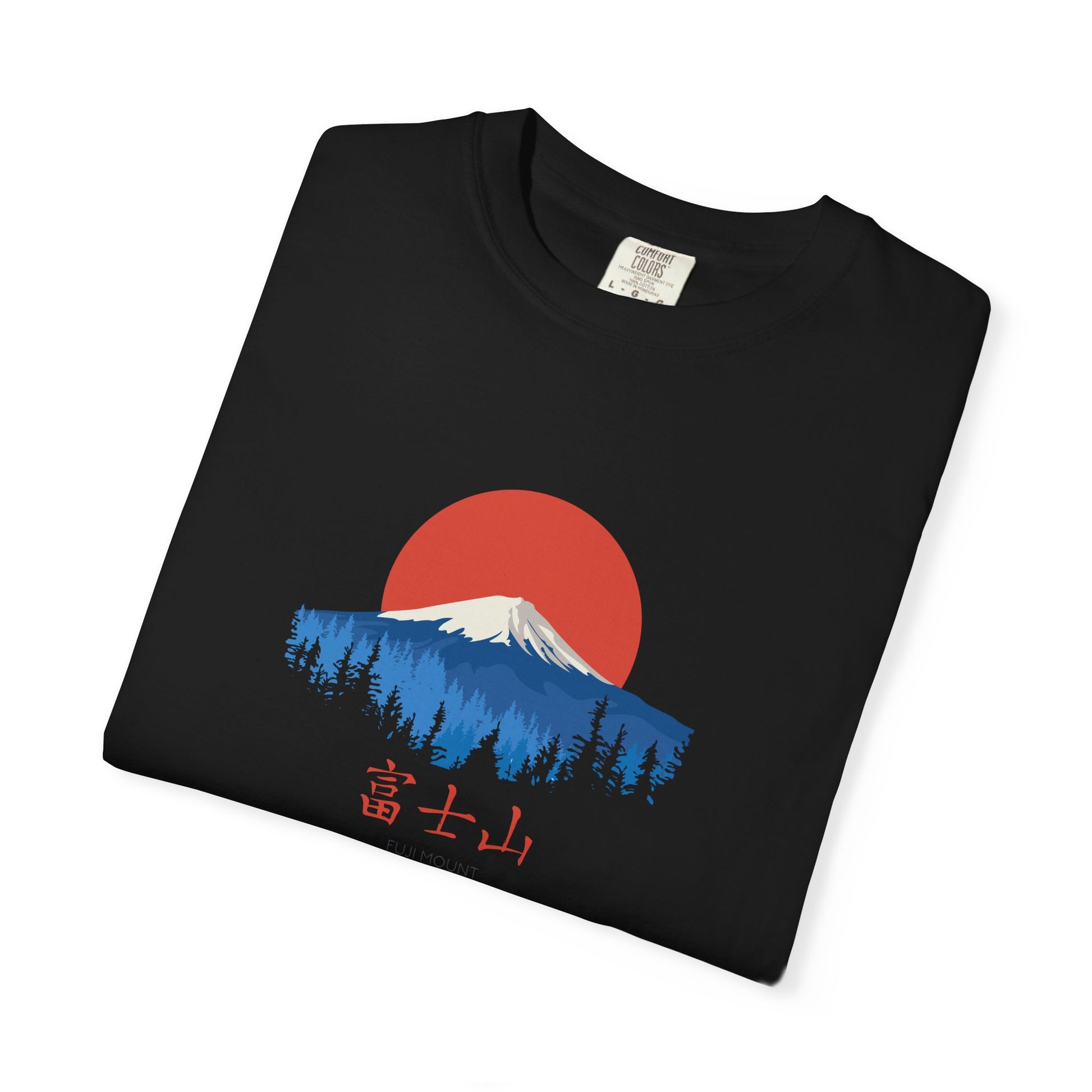 T-Shirt | Mount Fuji Sunrise Graphic Tee — Japanese Kanji Nature Design world