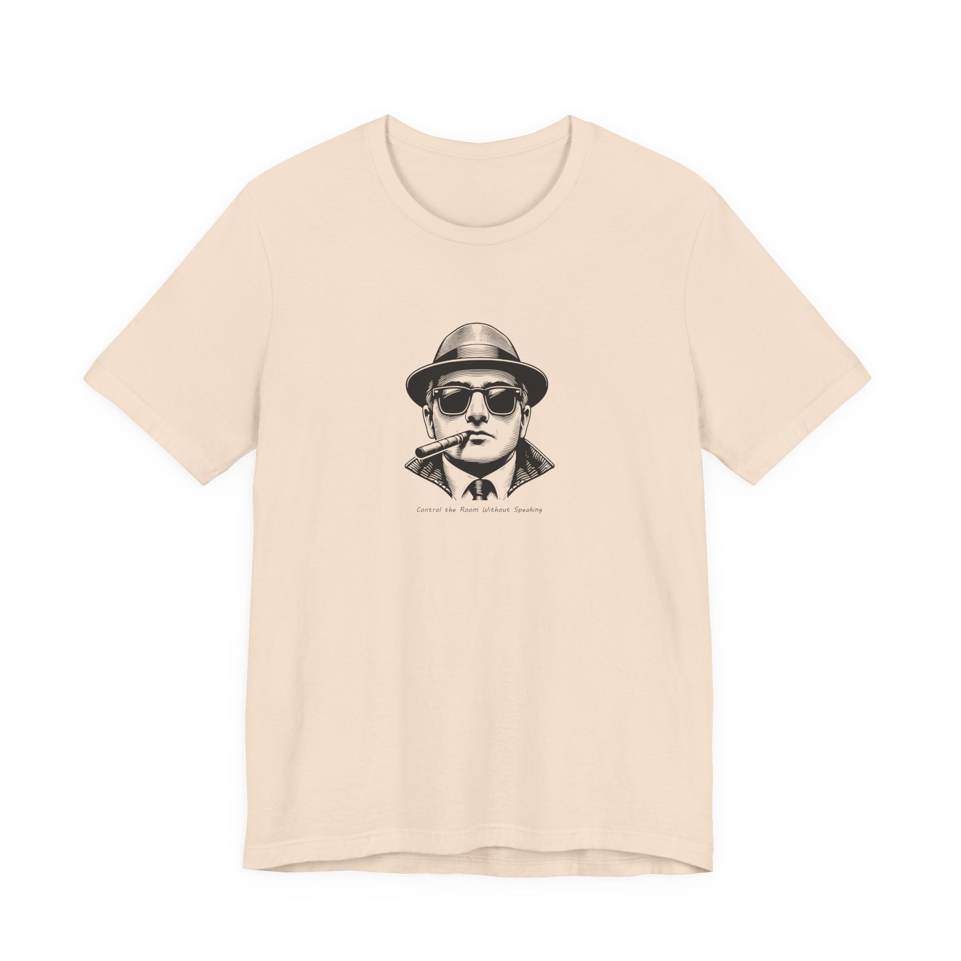 Vintage Mobster Portrait T‑Shirt — Retro Sunglasses & Cigar Graphic Tee