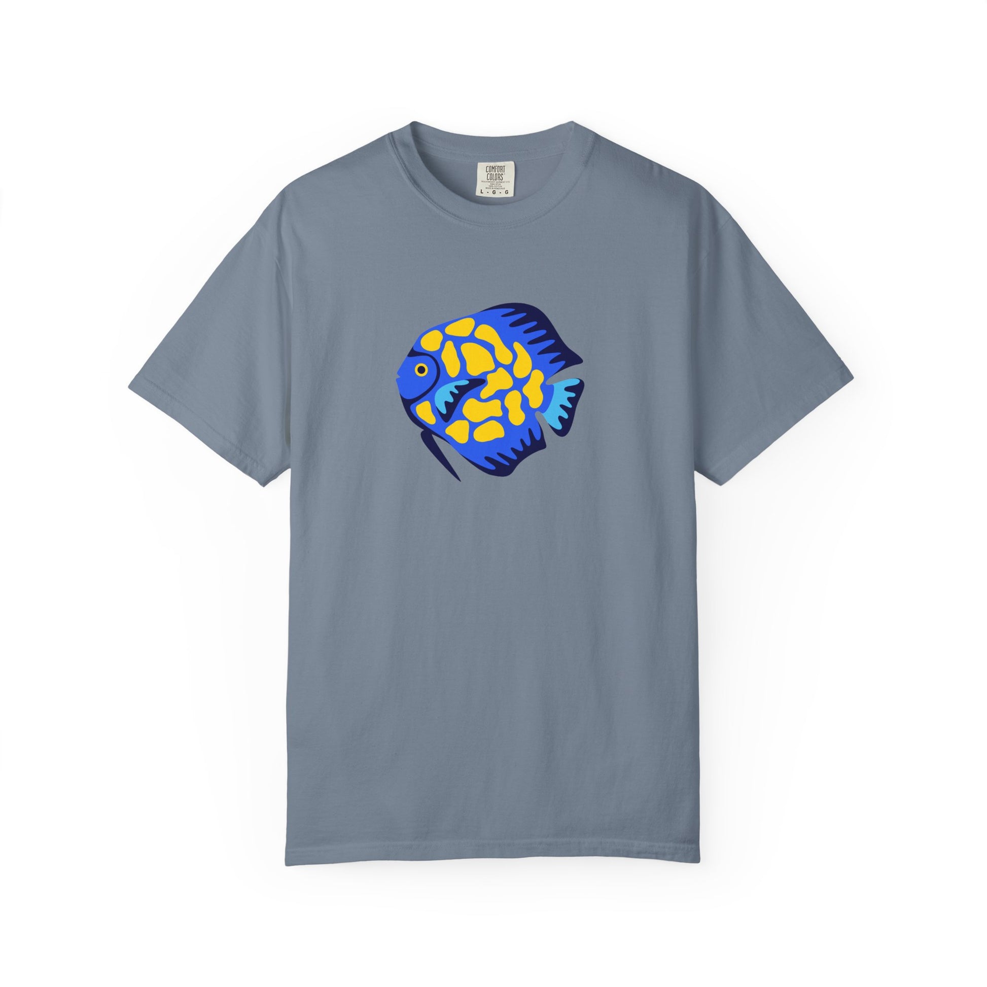 T-Shirt — Tropical Blue Yellow Angelfish Graphic Tee