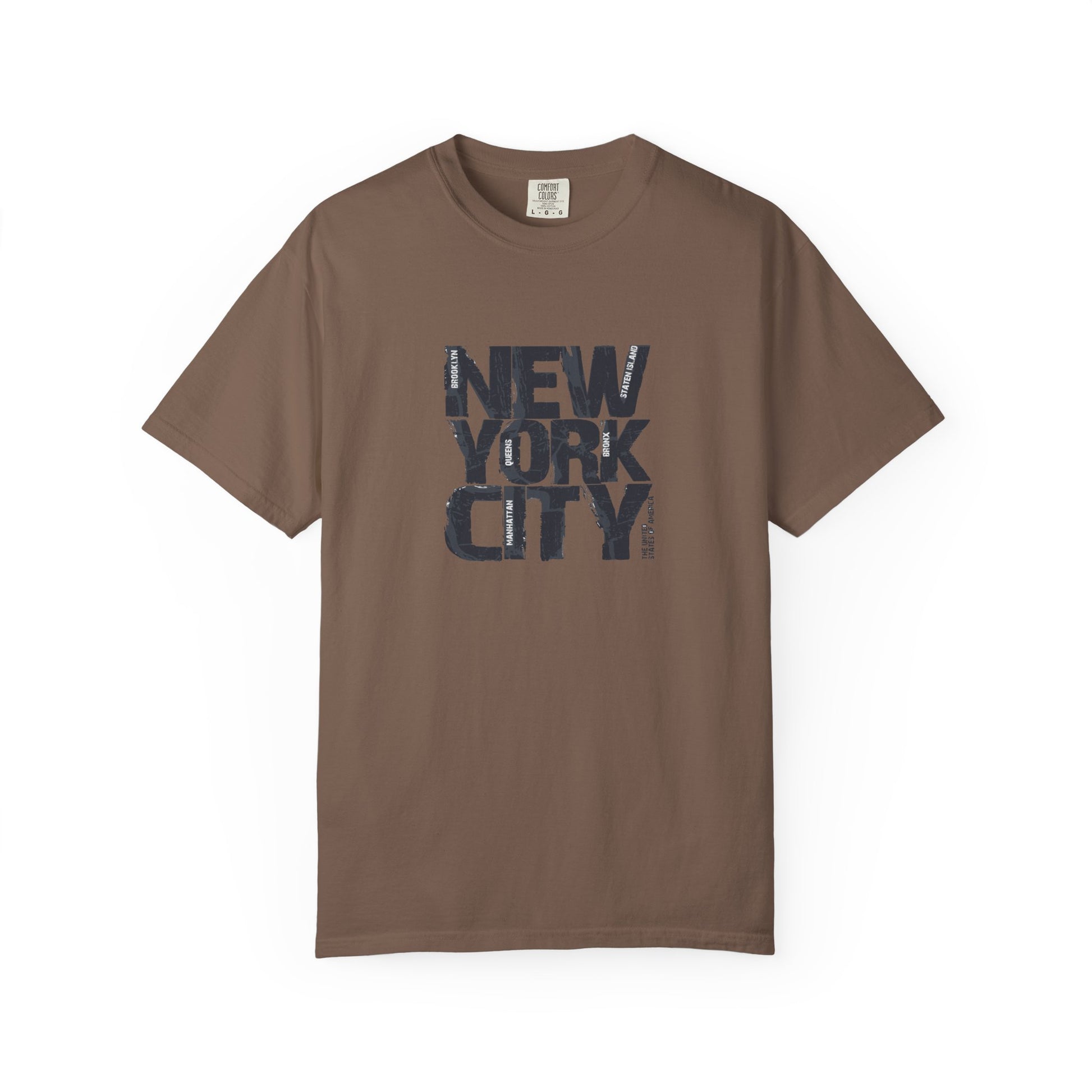 New York City Block Print T-Shirt — Vintage Urban Graphic Tee