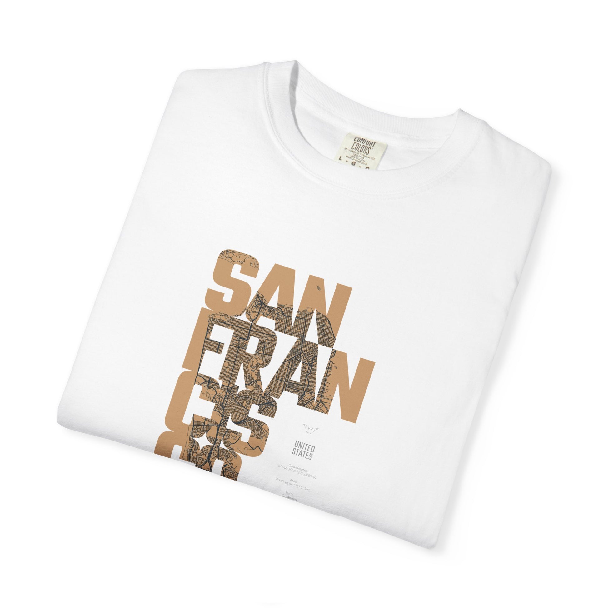 San Francisco Vertical Logo T-Shirt — Retro Brown City Graphic Tee