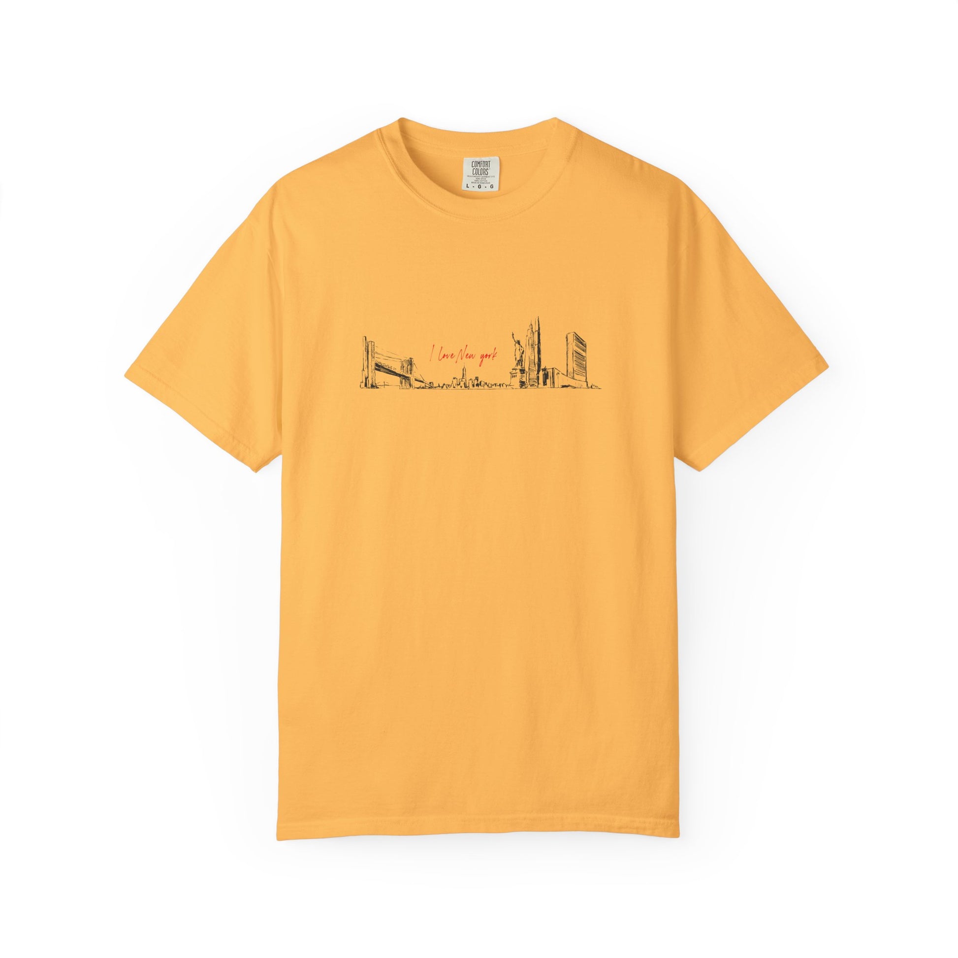 City Skyline Sketch T-Shirt — "wish you were here" Minimal Graphic Tee