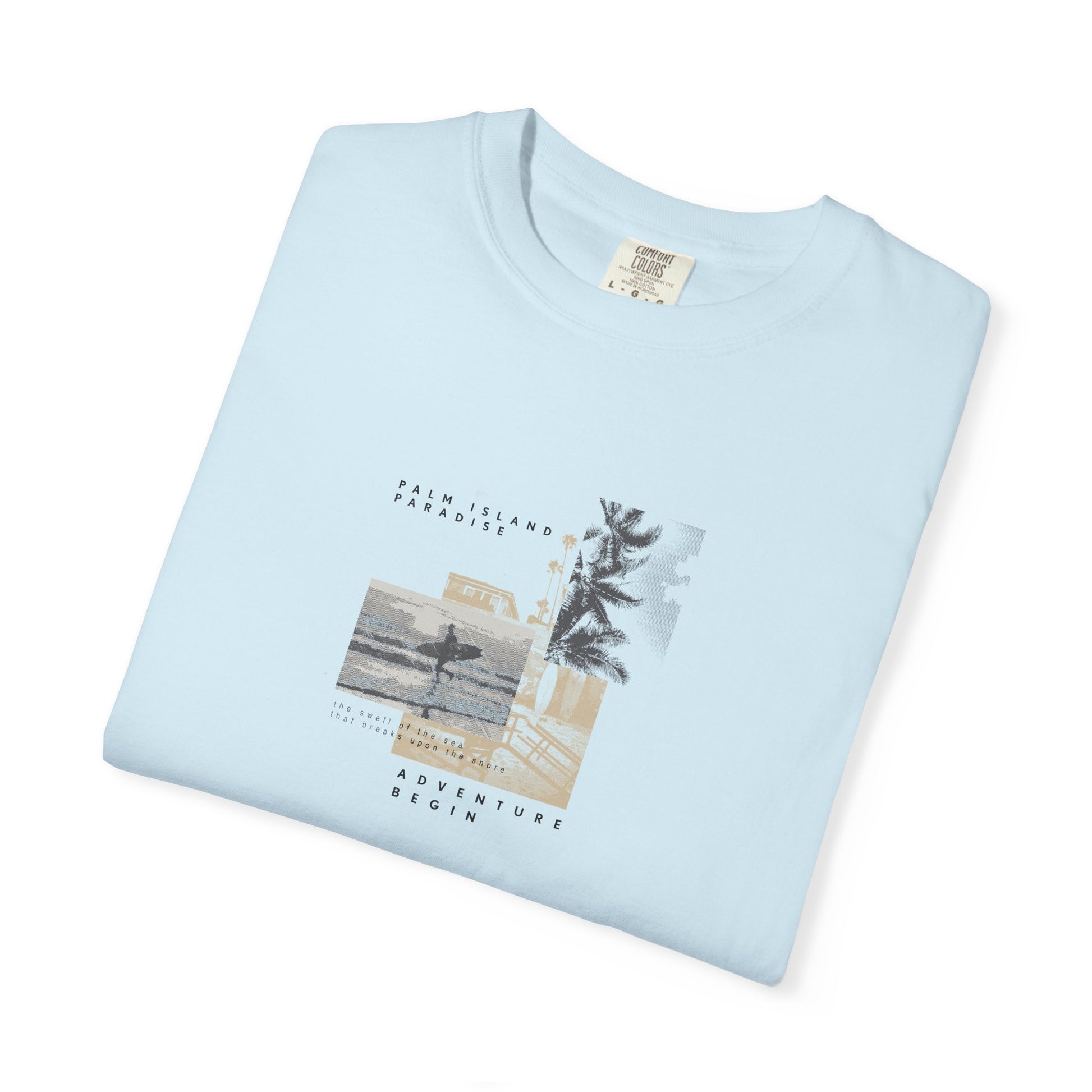 Graphic Tee - Coastal Collage "Take It Easy" Shirt