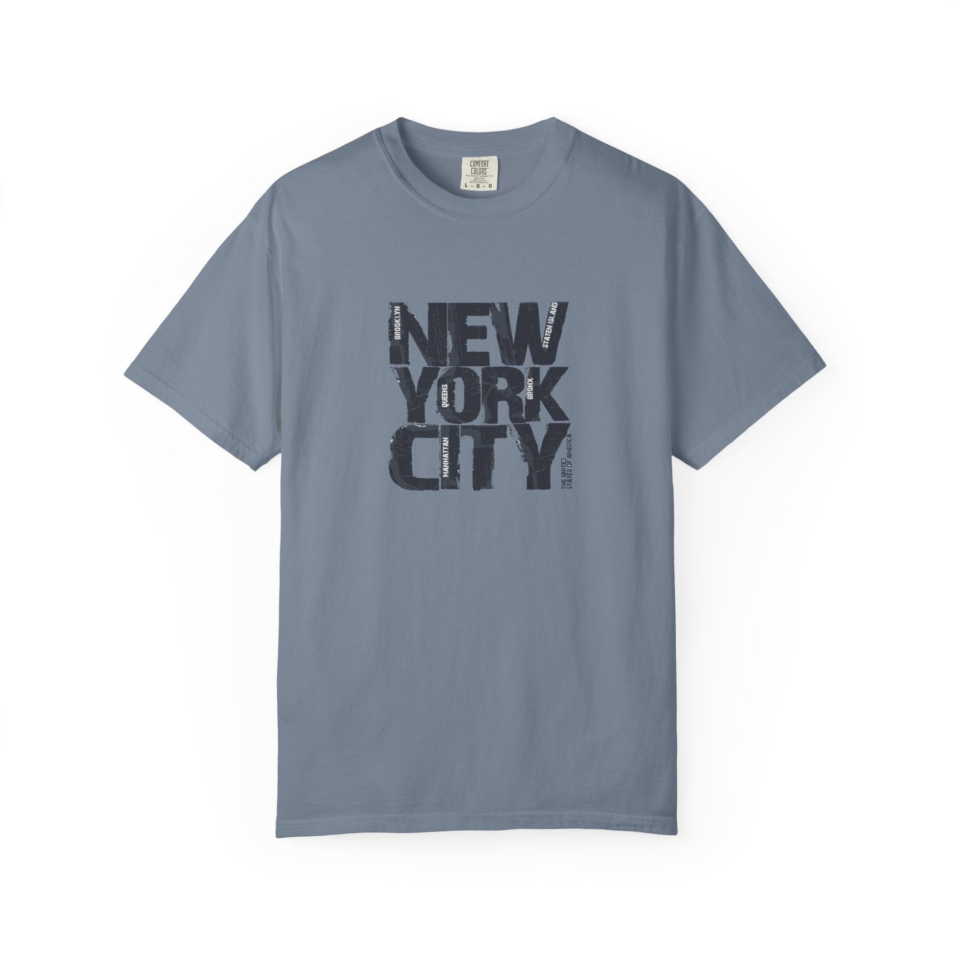 New York City Block Print T-Shirt — Vintage Urban Graphic Tee