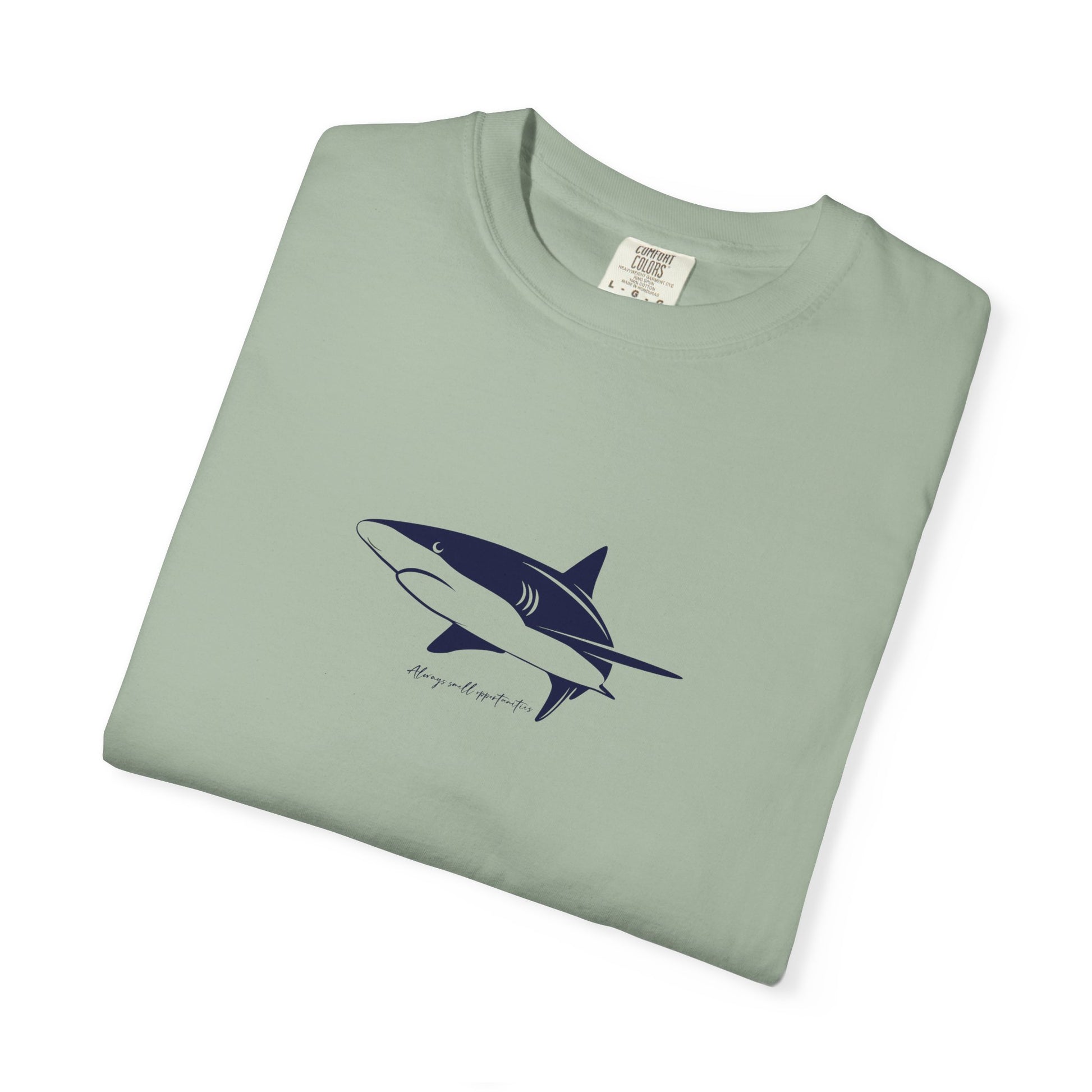 Shark Outline Tee — Minimalist Surf & Ocean Graphic T-Shirt
