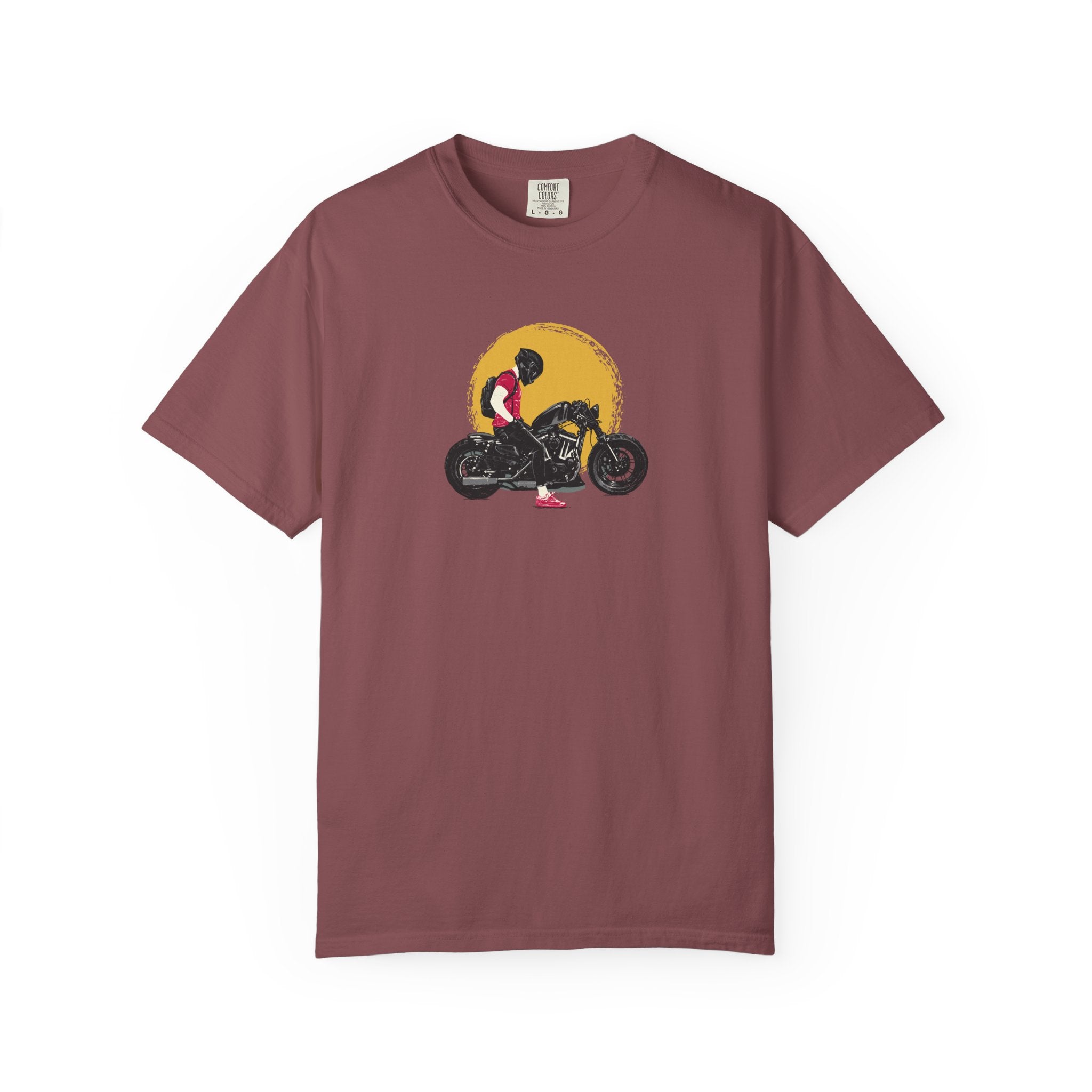 Motorcycle Sunset T-Shirt — Vintage Biker Graphic