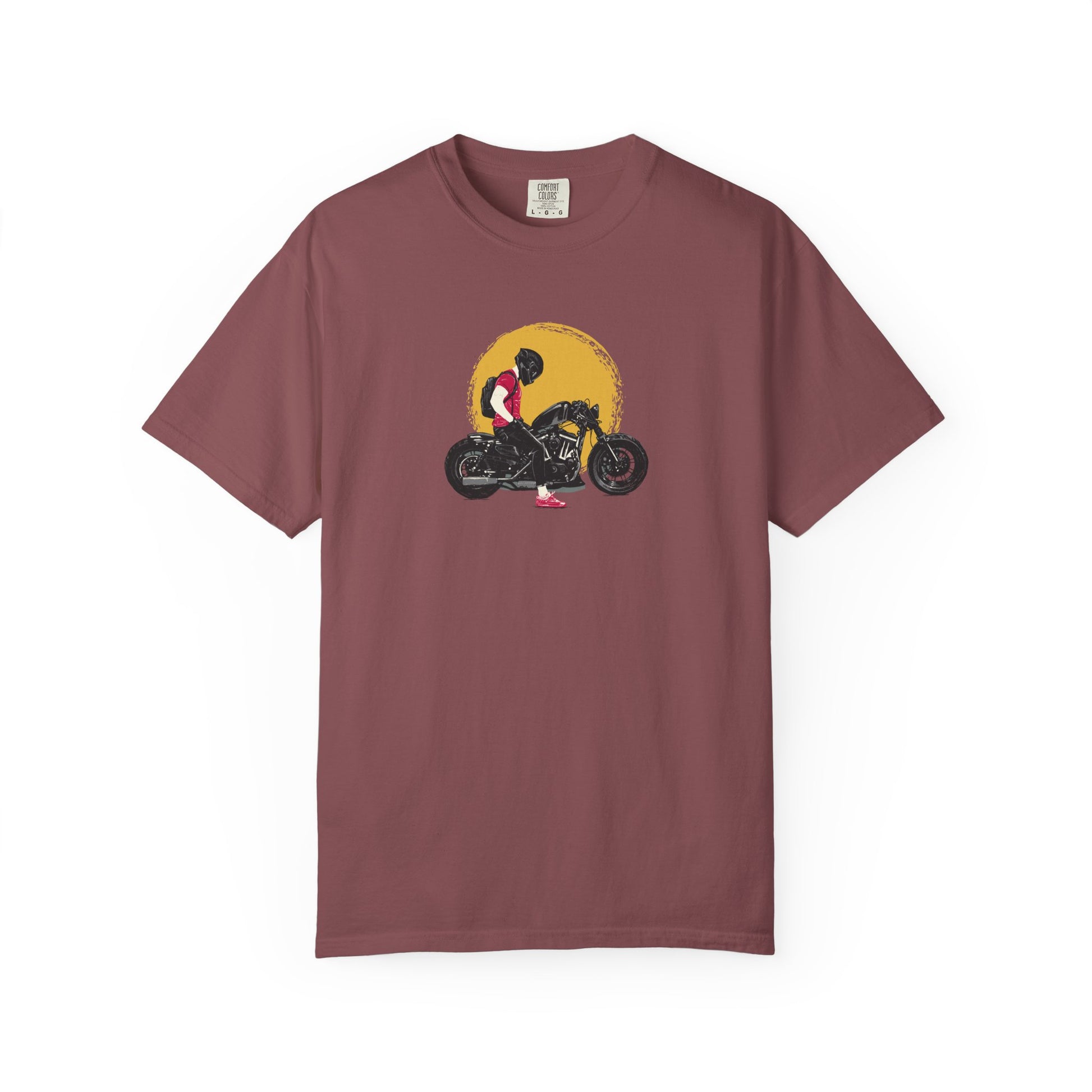 Motorcycle Sunset T-Shirt — Vintage Biker Graphic