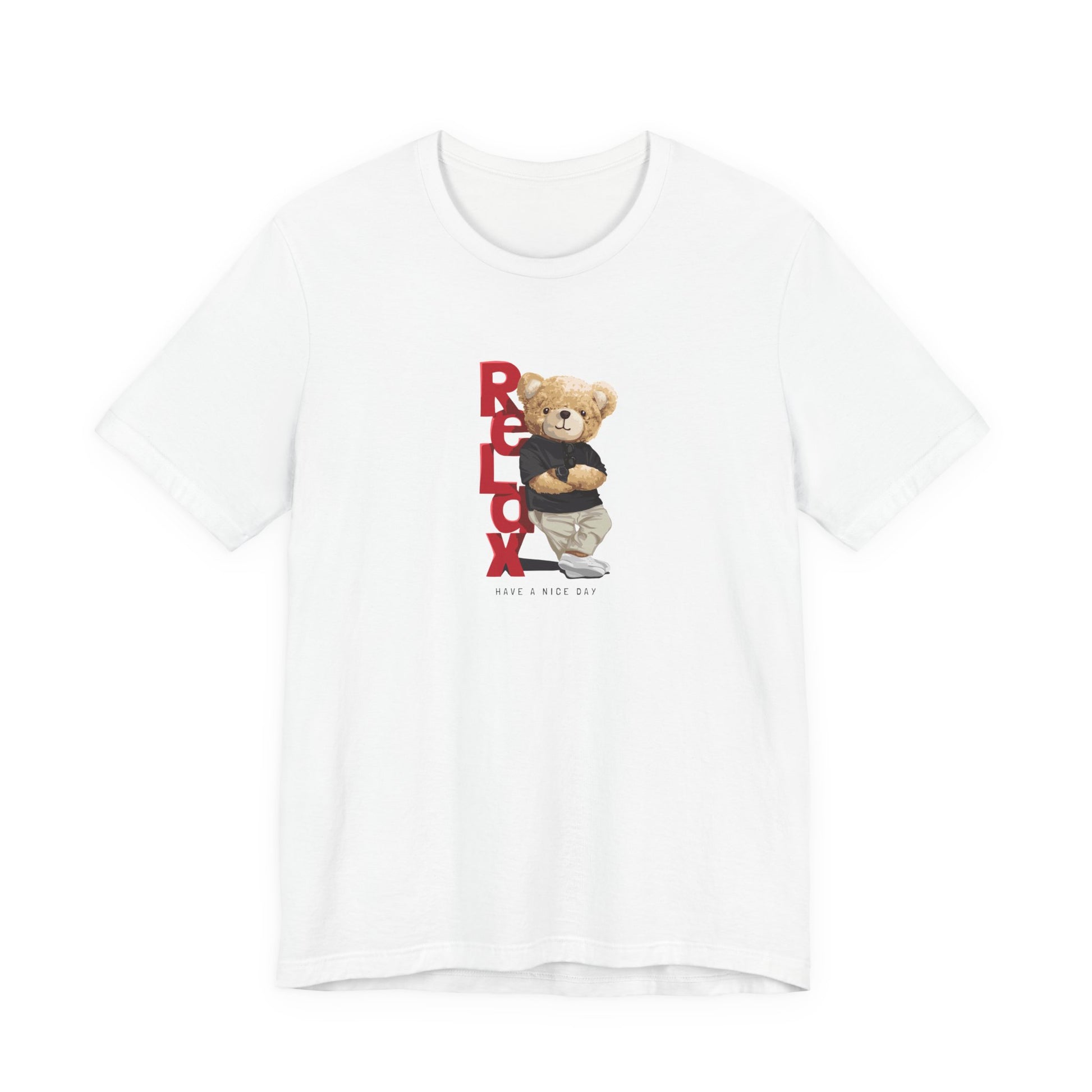 Relax Teddy Bear Graphic Tee — "RELAX" Streetwear T‑Shirt