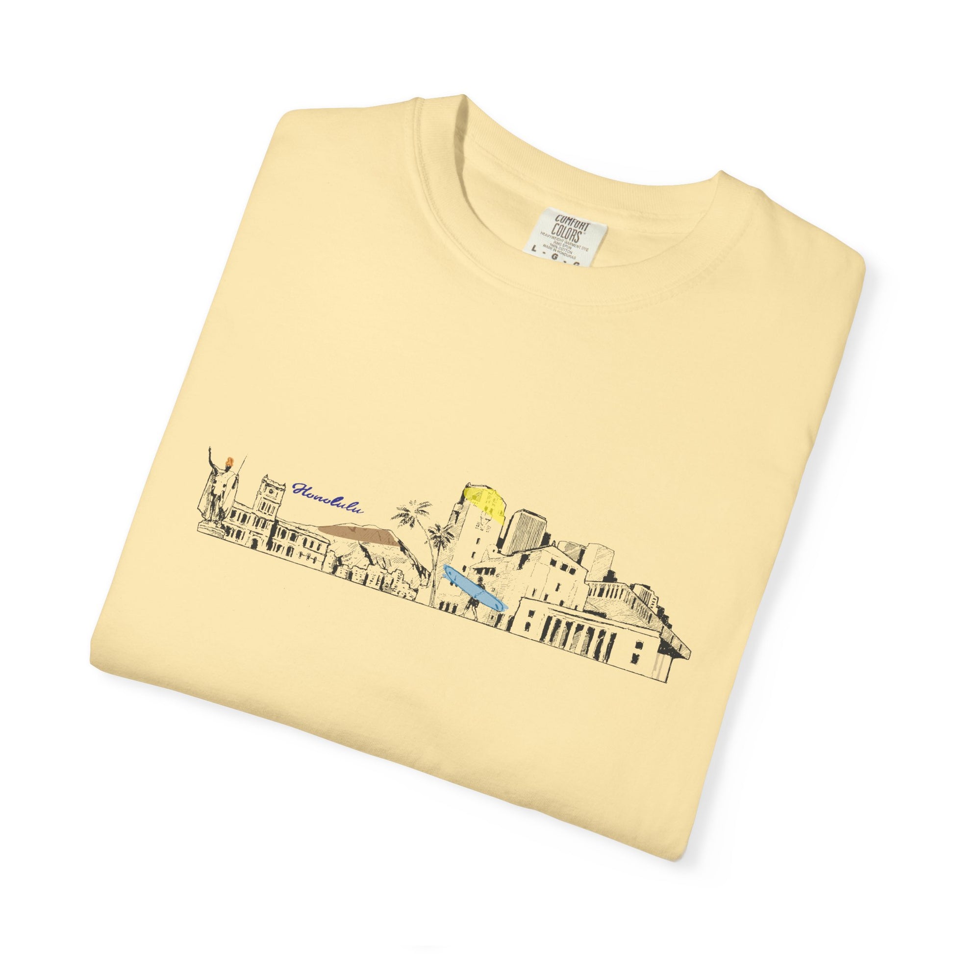 City Skyline T-Shirt — Minimal Hand-Drawn Urban Landscape Tee