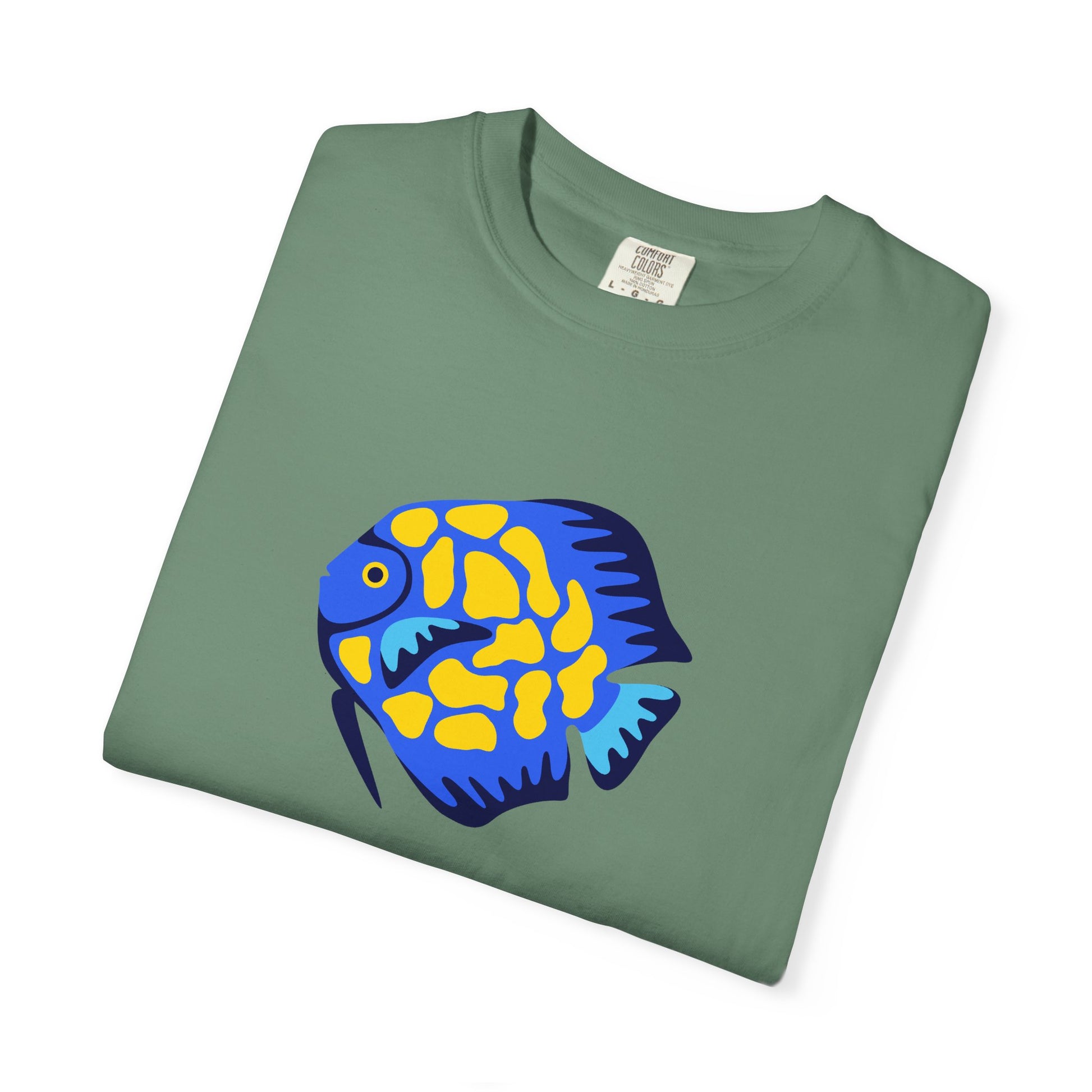 T-Shirt — Tropical Blue Yellow Angelfish Graphic Tee
