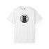White t-shirt with black  cat graphic design