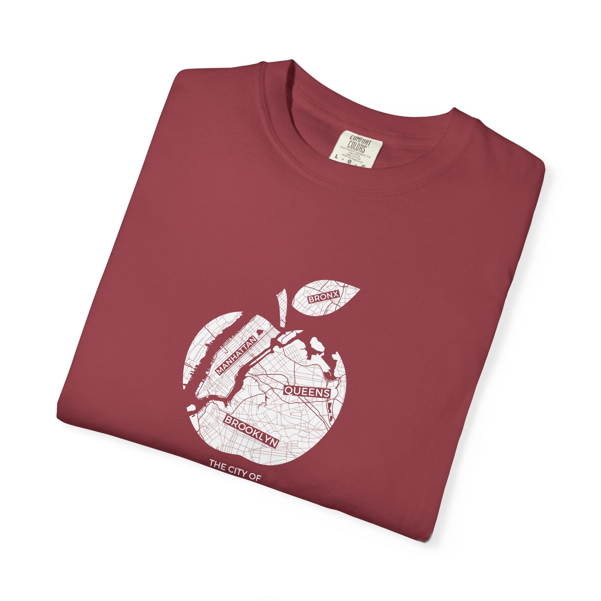 New York Apple Map T-Shirt — Vintage City Graphic Tee world