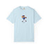 Light blue t-shirt with a bear graphic and text on a white background