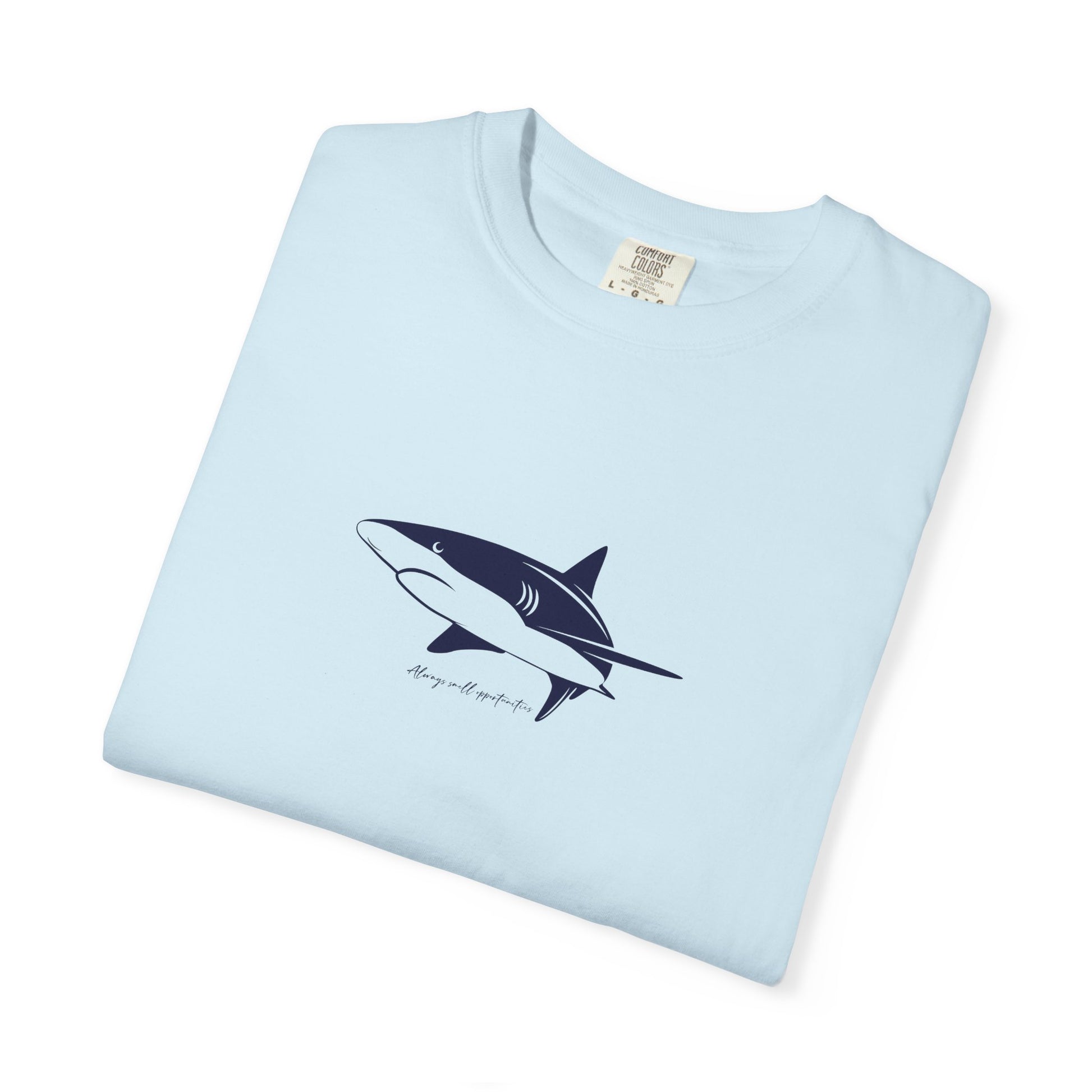 Shark Outline Tee — Minimalist Surf & Ocean Graphic T-Shirt