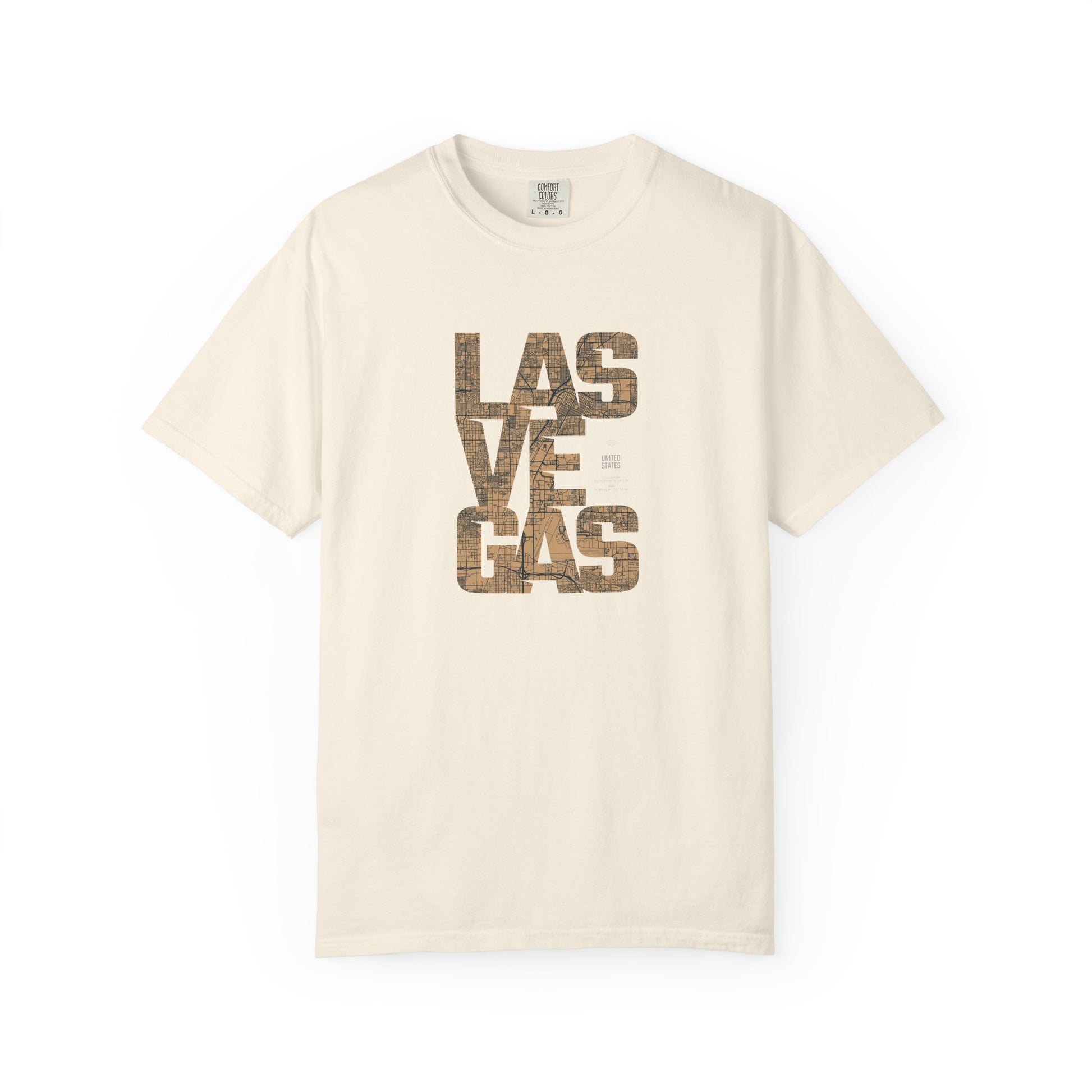 Las Vegas Rustic Text T-Shirt — Vintage Casino Travel Tee