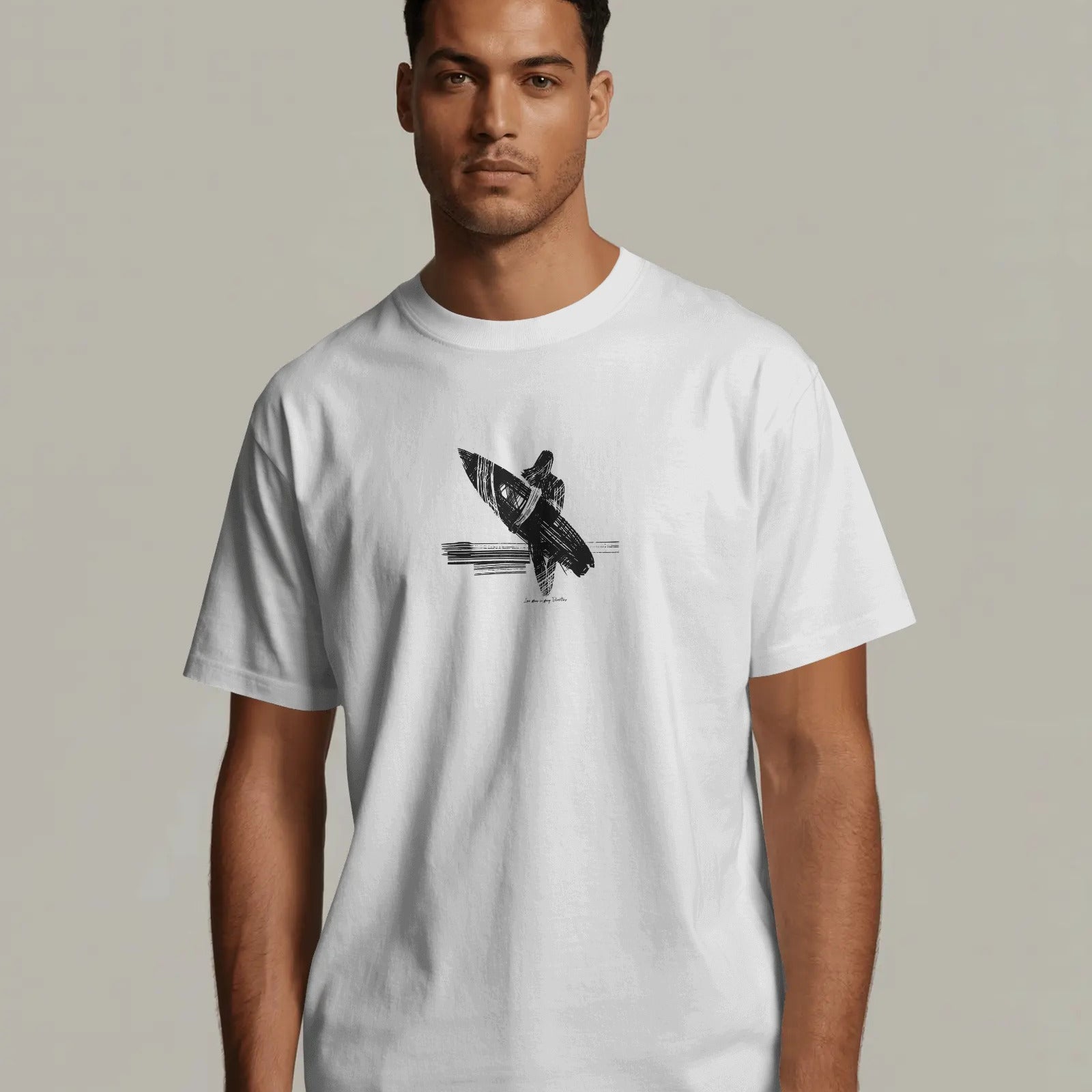 Surfer Silhouette T-Shirt — Vintage Surfboard Graphic Tee