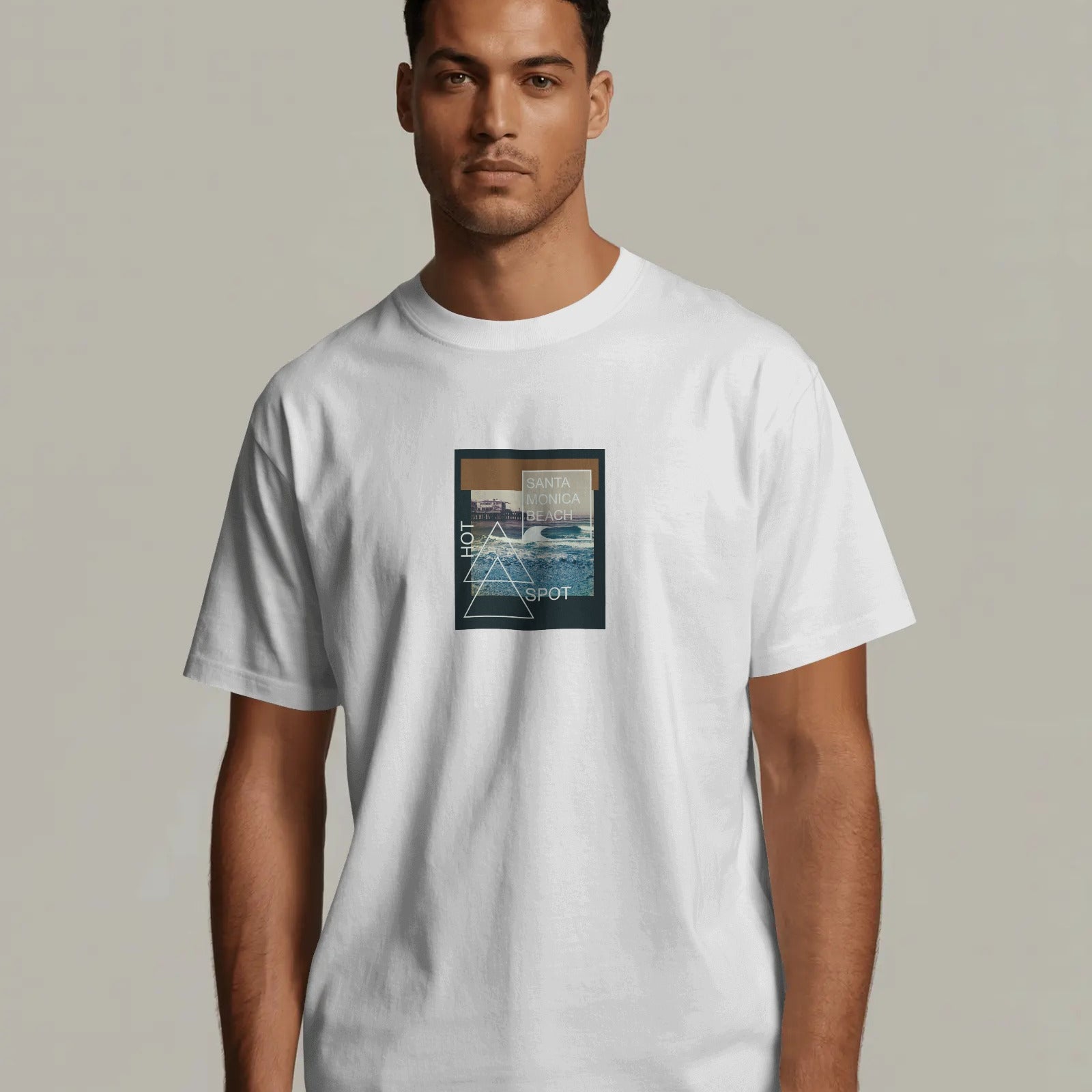 Santa Monica Surf Spot T-Shirt — Vintage Beach Graphic Tee